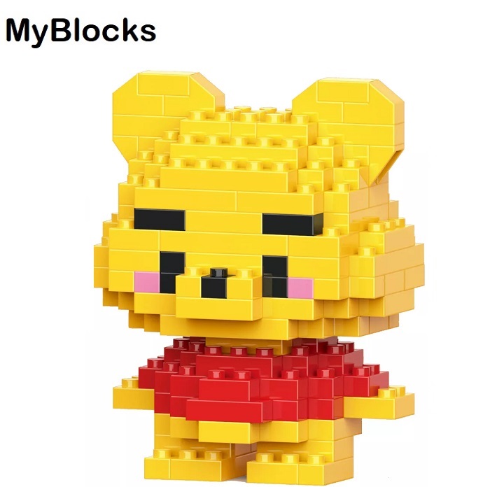 Фигурка-конструктор MyBlocks "Винни Пух" желт/крас 7218A (мятая упаковка)