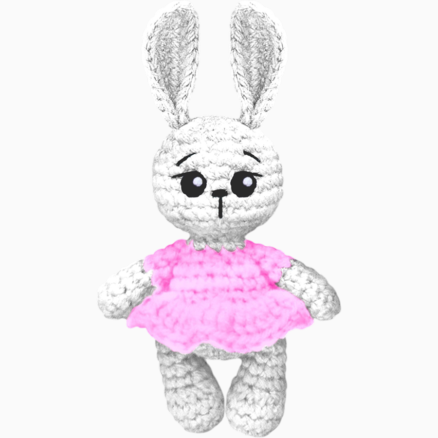 Амигуруми: мягкая игрушка своими руками «Зайка», 8 см