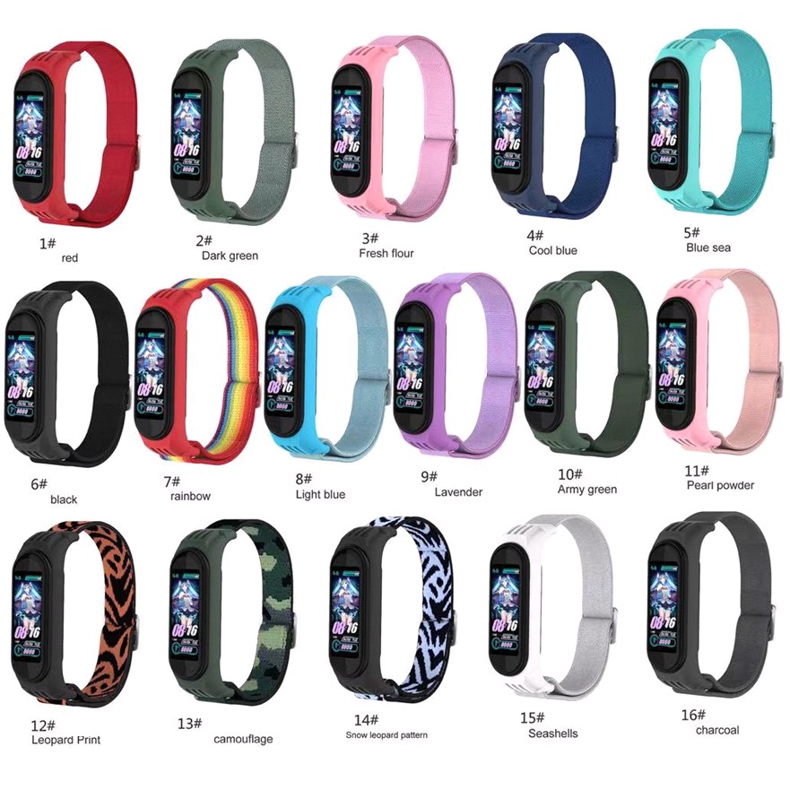 Нейлоновый ремешок ISA для Mi Band 3/4/5/6 Nylon #4318 Розовый