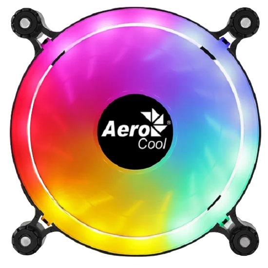 Вентилятор AeroCool Spectro 12 FRGB черный, 120 мм, 1000 об/мин, 19.6 дБ, 4 pin
