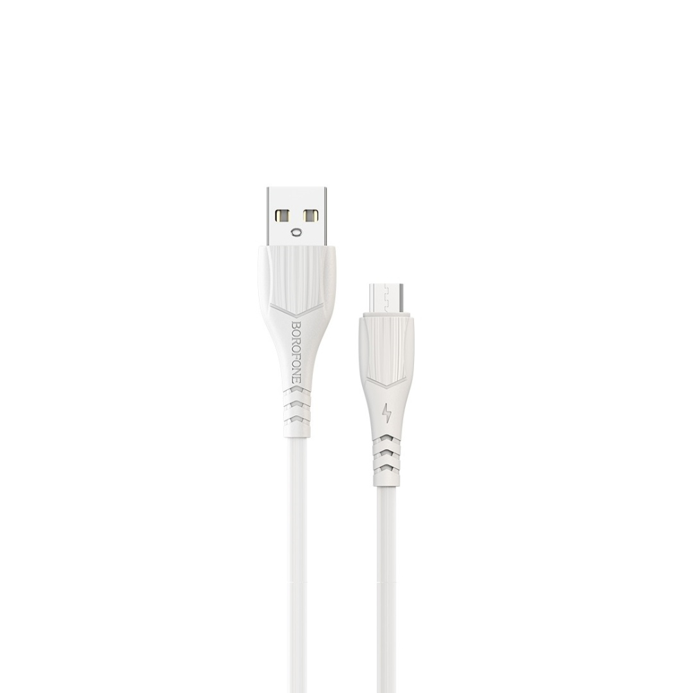 Кабель USB <--> microUSB  1.0м BOROFONE BX37 Wieldy белый