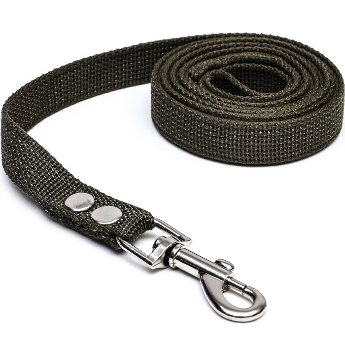 Поводок брезентовый 2 м х 2 см, тёмно-зелёный