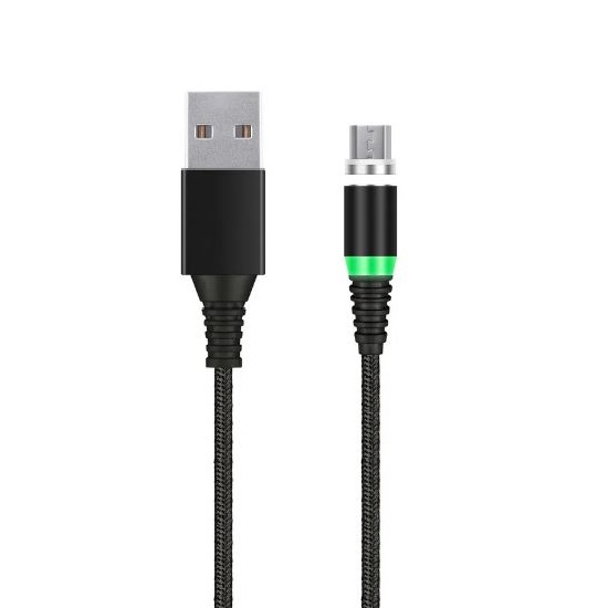 Кабель USB microUSB 1.0м SMARTBUY (iK-10mt-2) черный, магнитный наконечник