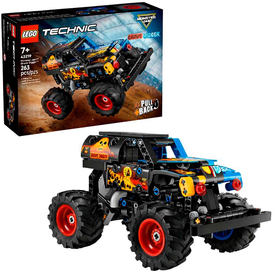 Конструктор LEGO Technic 42219 Monster Jam Grave Digger с огненной атакой