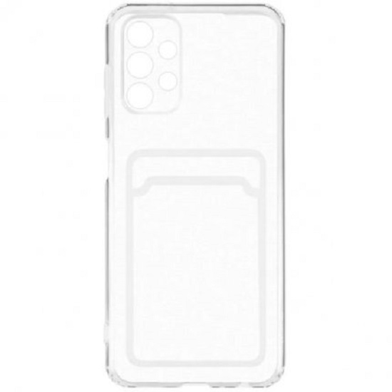 Задняя накладка ZIBELINO Silicone Card Holder для Samsung Galaxy A53 5G (A536) (прозрачный) защита камеры
