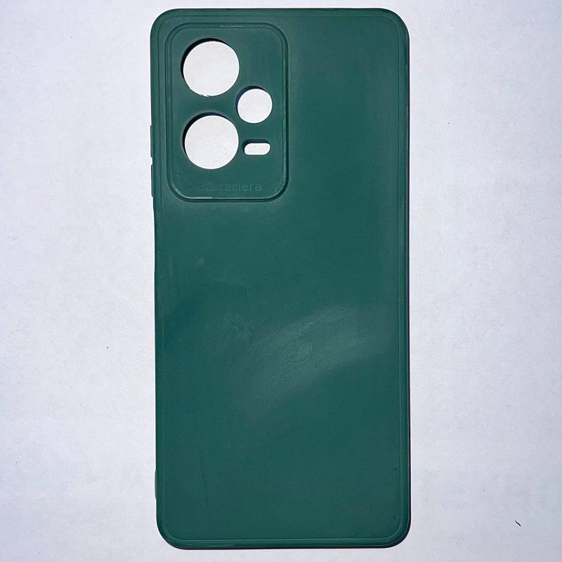 Задняя накладка Мобилис для Xiaomi Redmi Note 12 Pro (5G)/ Poco X5 Pro 5G, темно-зеленый , матовая с защитой камеры