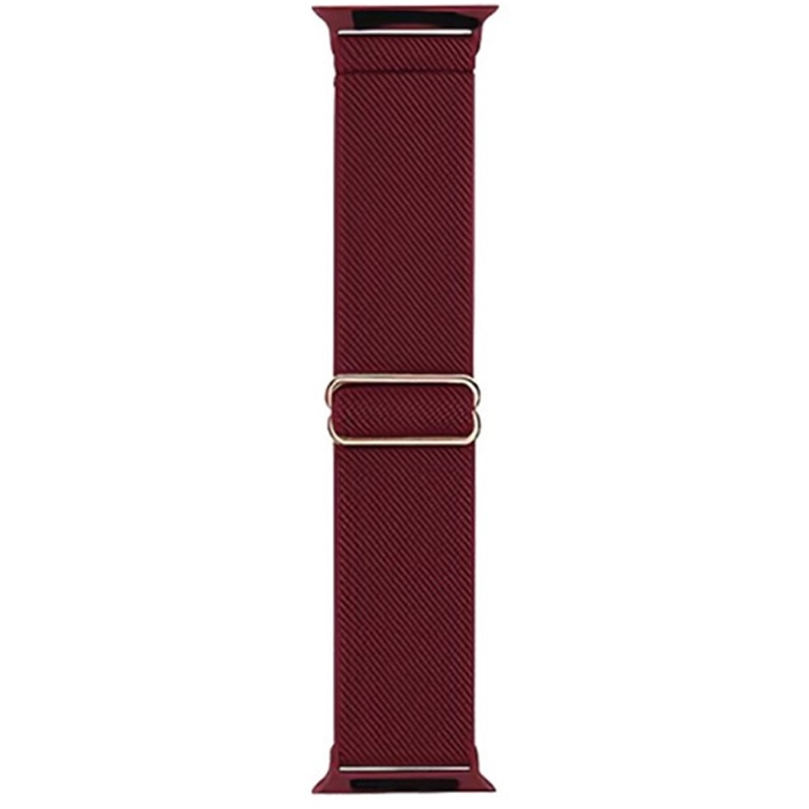 Нейлоновый ремешок HOCO WA04 Fashion для APPLE Watch 42/44/45/49mm, красный, тёмный