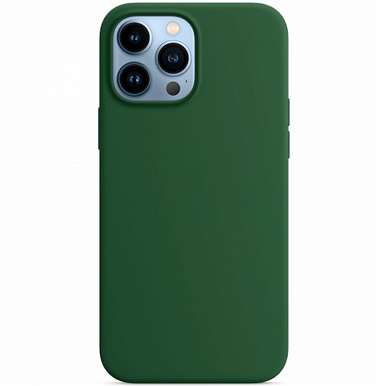 Силиконовый чехол SILICONE Case MagSafe  для iPhone 13 Pro Max, зелёный