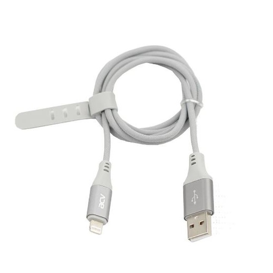 Кабель USB <--> Lightning  1.0м ACV USB-LD1SL серый
