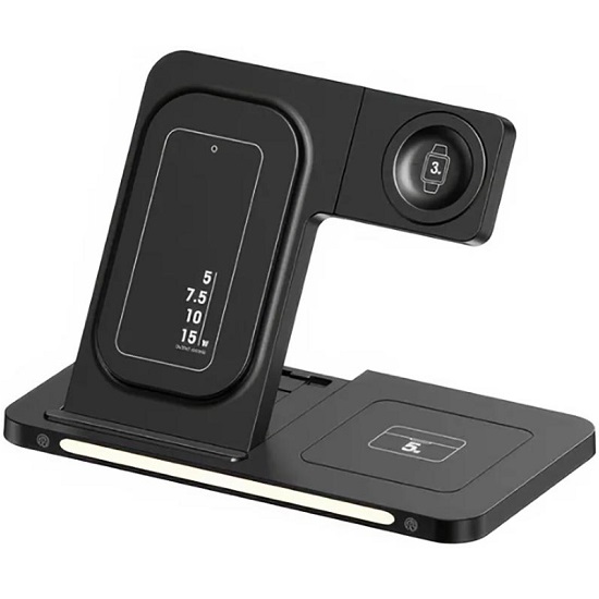 Беспроводное ЗУ REMAX RP-W83, черный, 23W, 3в1