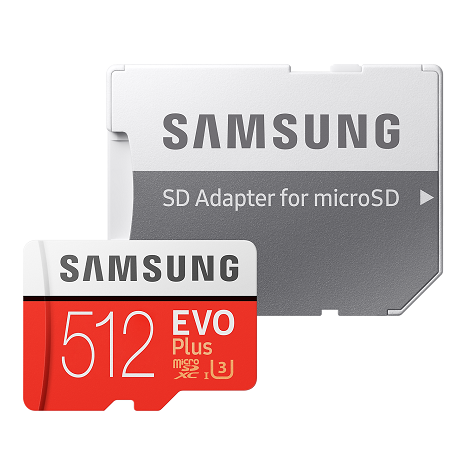 Micro SD 512Gb Samsung Class 10 Evo Plus U3 (R/W 100/90 MB/s) + адаптер SD