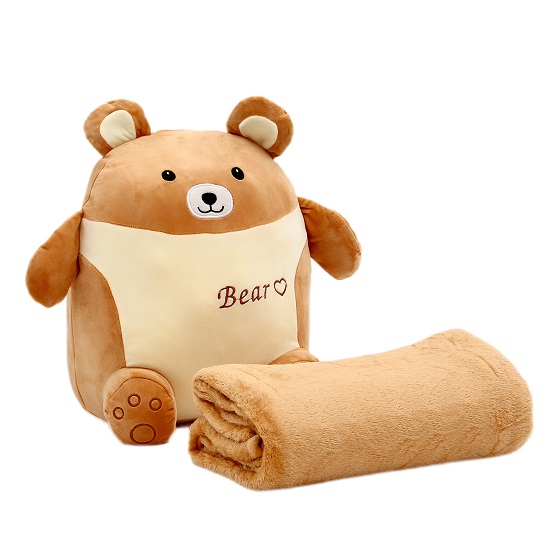 Мягкая игрушка «Медведь» с пледом, 35 см