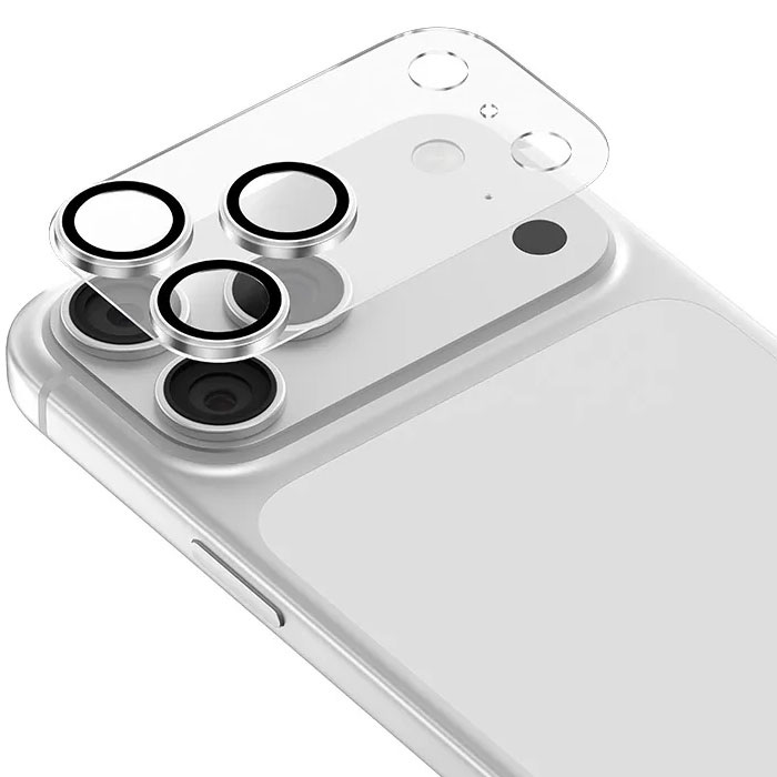 Противоударное стекло для камеры KEEPHONE REGGIO FULL GLUE PROTECTIVE CAMERA LENS для iPhone 17 PRO max silver