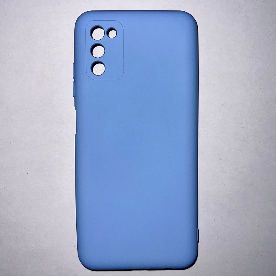 Задняя накладка SILICONE COVER для Samsung A03S голубой