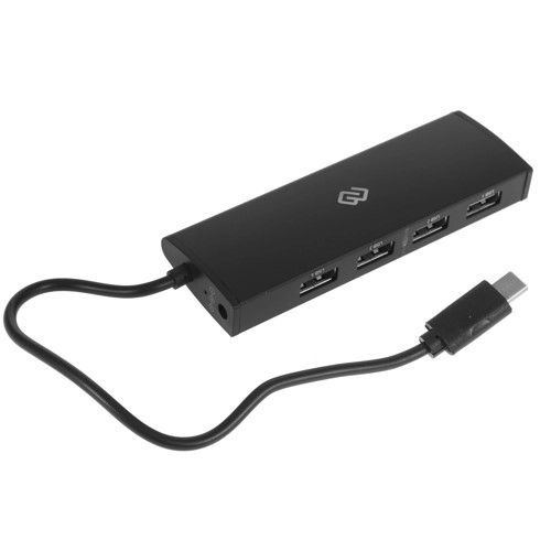 USB-Хаб DIGMA HUB-4U2.0-UC-B 4порта, черный