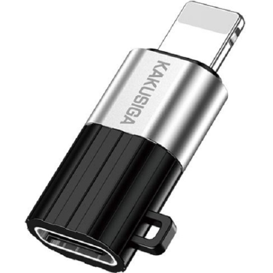 Переходник Type-C >--> Lightning Kakusiga KSC-1419 черно-серый