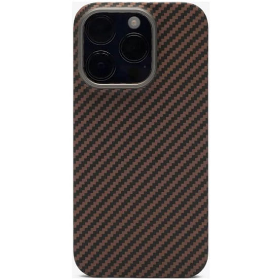 Задняя накладка K-Doo Kevlar для iPhone 15 Pro Max, под карбон, коричневый