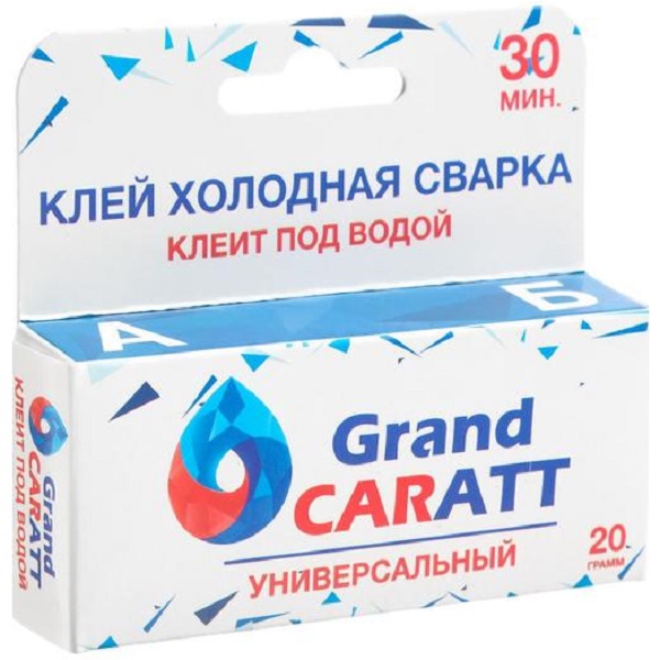 Эпоксидный клей К2 Grand Caratt, универсальный, двухкомпонентный, 20 г   5164226
