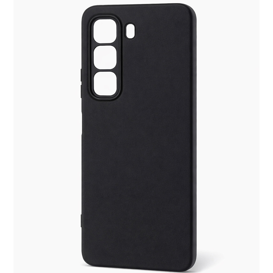 Задняя накладка ZIBELINO Soft Matte для Infinix Hot 50 4G (черный) с микрофиброй