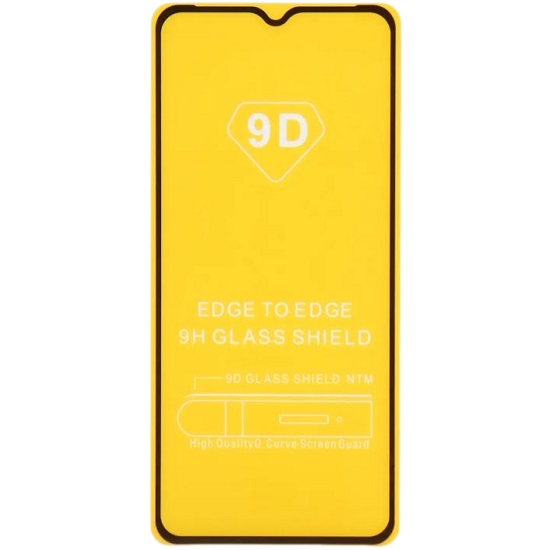 Противоударное стекло 9D NONAME для Realme C30/C33/C31, черное