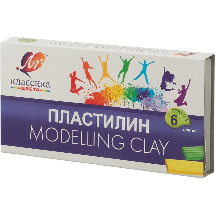 Пластилин «Луч. Классика цвета», 6 цветов, 120 г