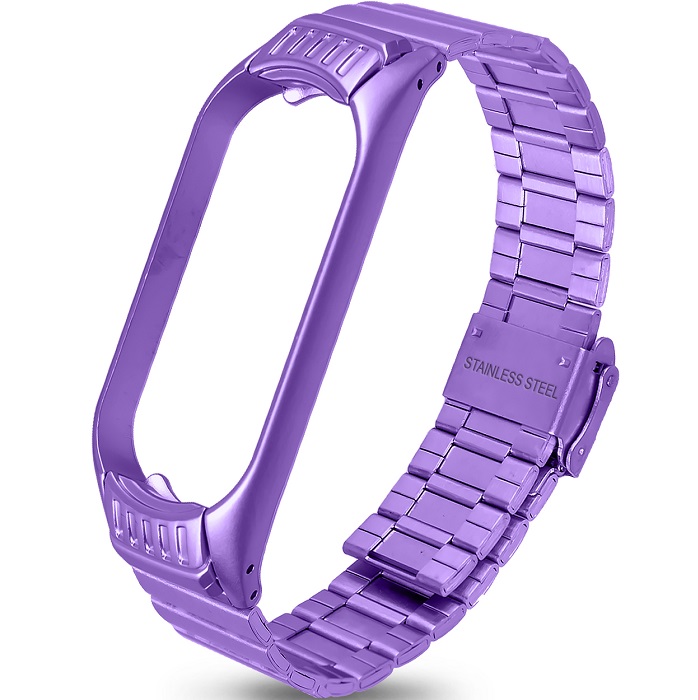Металлический ремешок ISA для Xiaomi Mi Band 5 Milanese нежно-фиолетовый (shine purple) #8