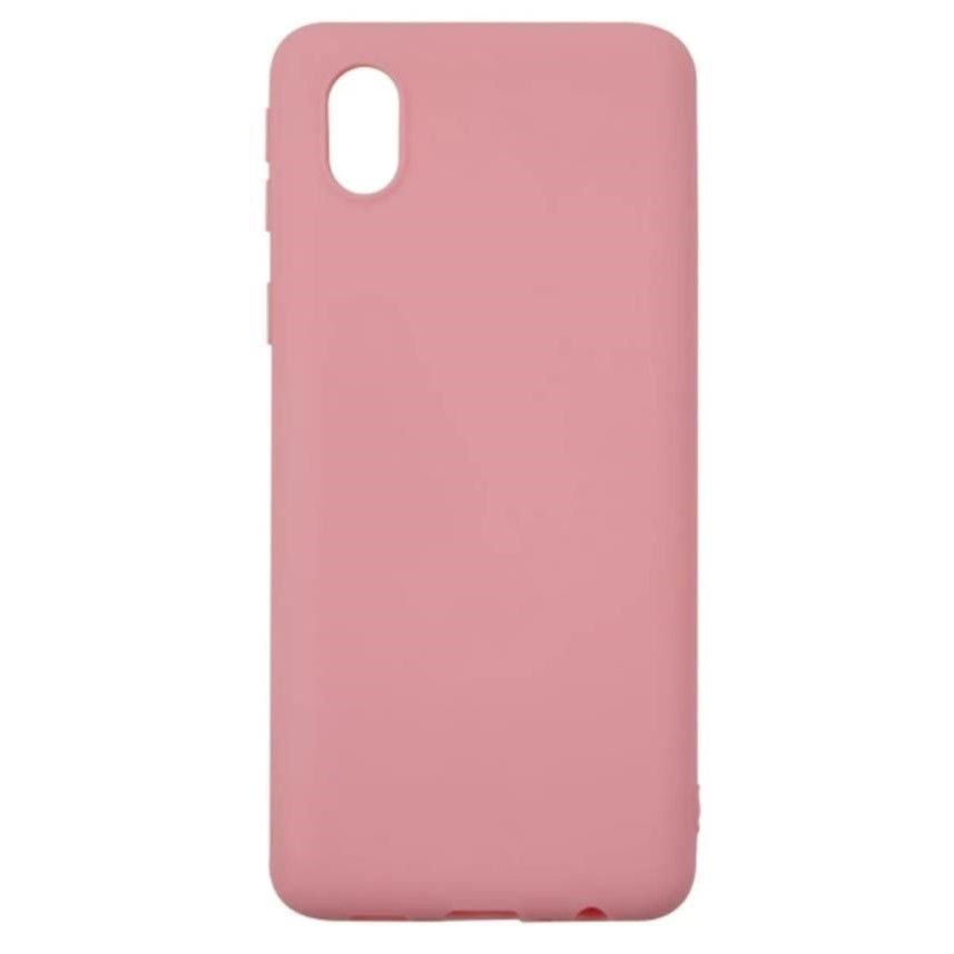 Задняя накладка SILICONE CASE для Samsung Galaxy A01 Core (Розовый песок)