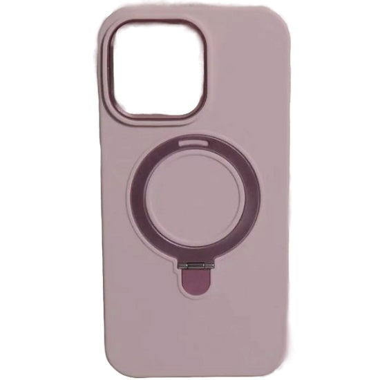 Силиконовый чехол SILICONE CASE MagSafe для iPhone 13 с подставкой Magnetic Pro розовый