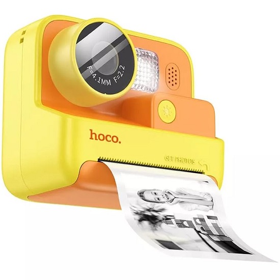 Детская камера HOCO DV200 Dual, жёлтая