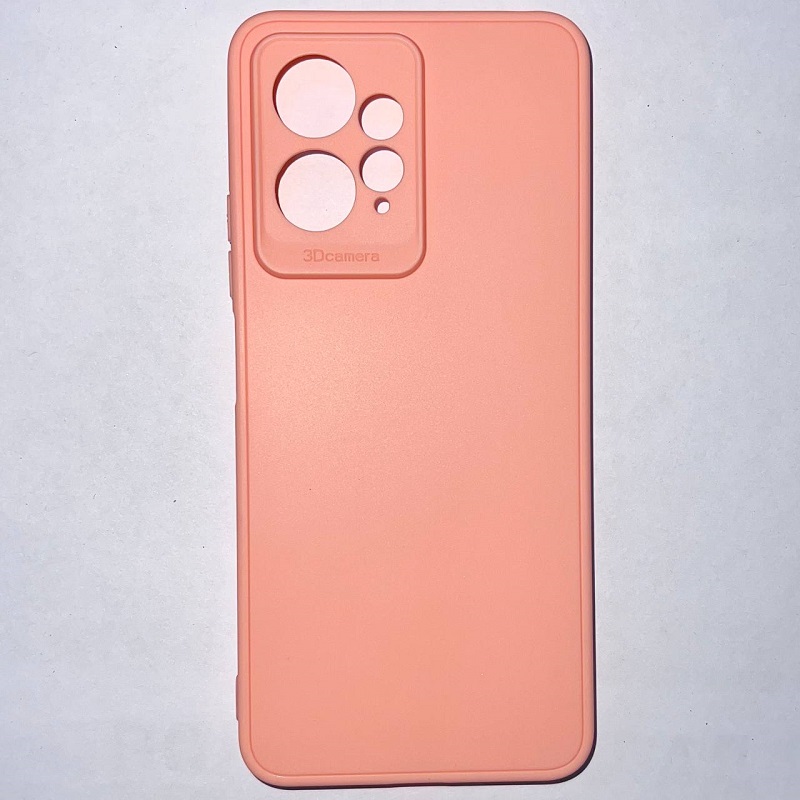 Задняя накладка Мобилис для Xiaomi Redmi Note 12 (4G), персиковый , матовая с защитой камеры