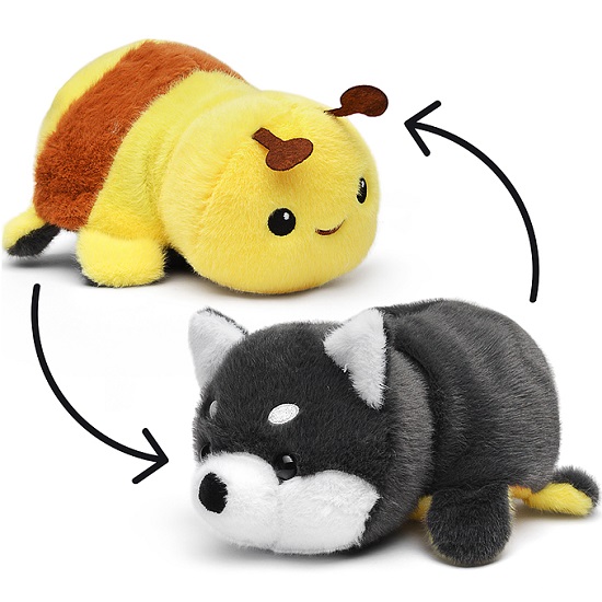 Мягкая игрушка-вывернушка "Собака/пчела" 20 см. (10702070/140125/5015850, Китай )