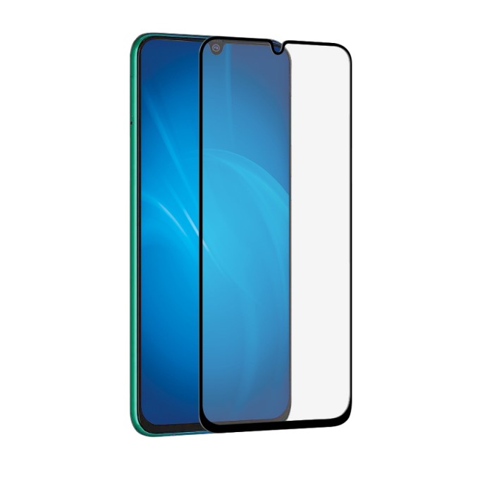Противоударное стекло NONAME для SAMSUNG Galaxy M21, OG GOLDEN, черное, полный клей, в техпаке