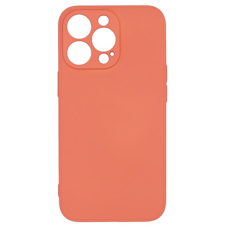 Задняя накладка PERO LIQUID SILICONE для iPhone 13 Pro коралловый