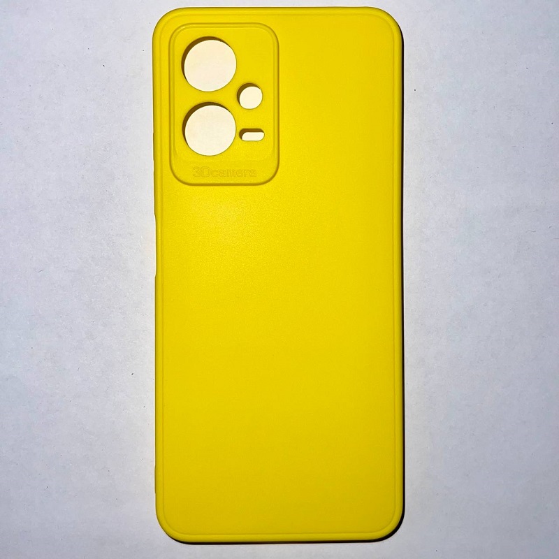 Задняя накладка Мобилис для Xiaomi Redmi Note 12 (5G), желтый , матовая с защитой камеры