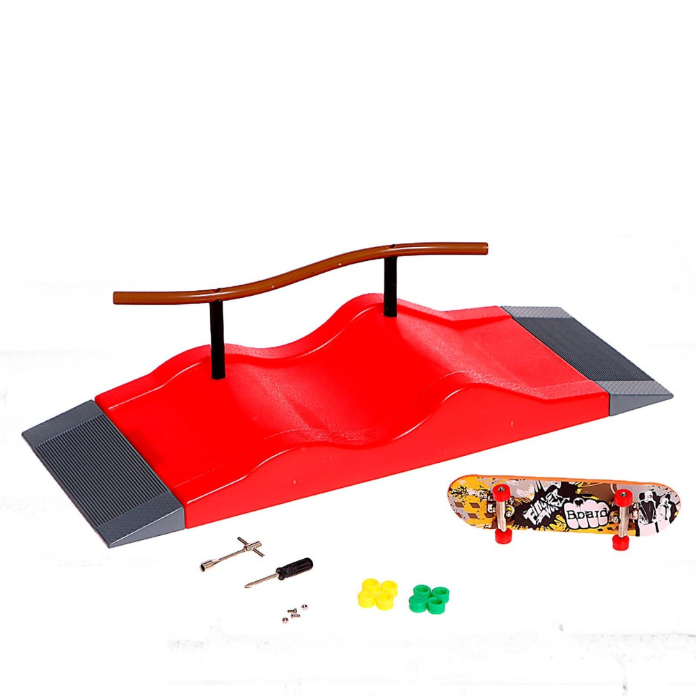 Набор скейт-парк «Трюк: скольжение», фингерборд с перилами на волне 9445041