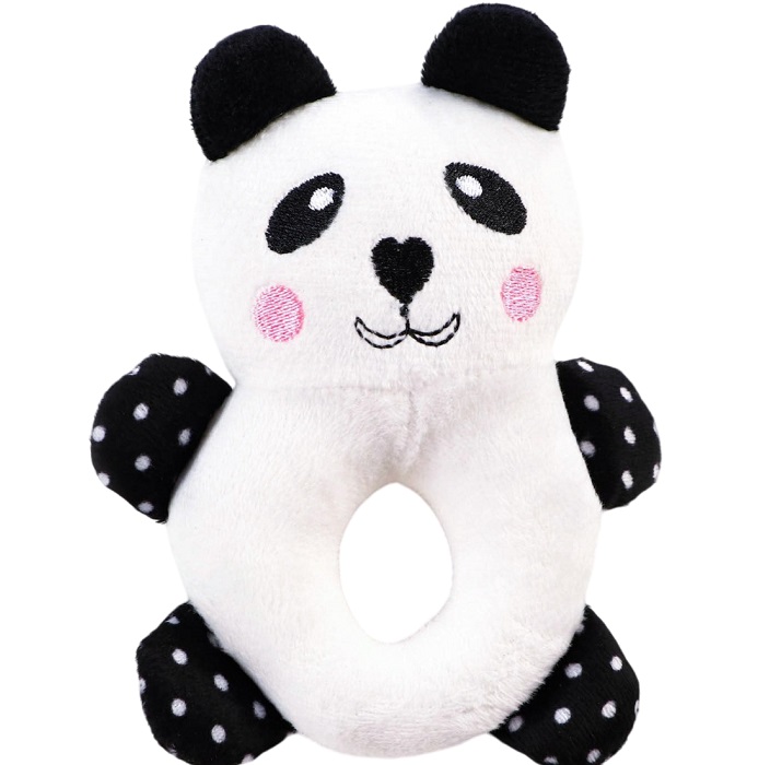 Игрушка пищащая Мягкая для собак пончик с животными «Панда», 17 см