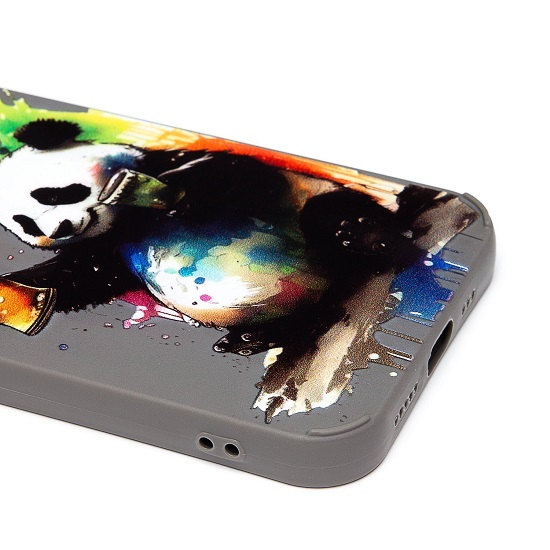 Задняя накладка SC335 для iPhone 12/12 Pro  (панда) (grey) (227082)