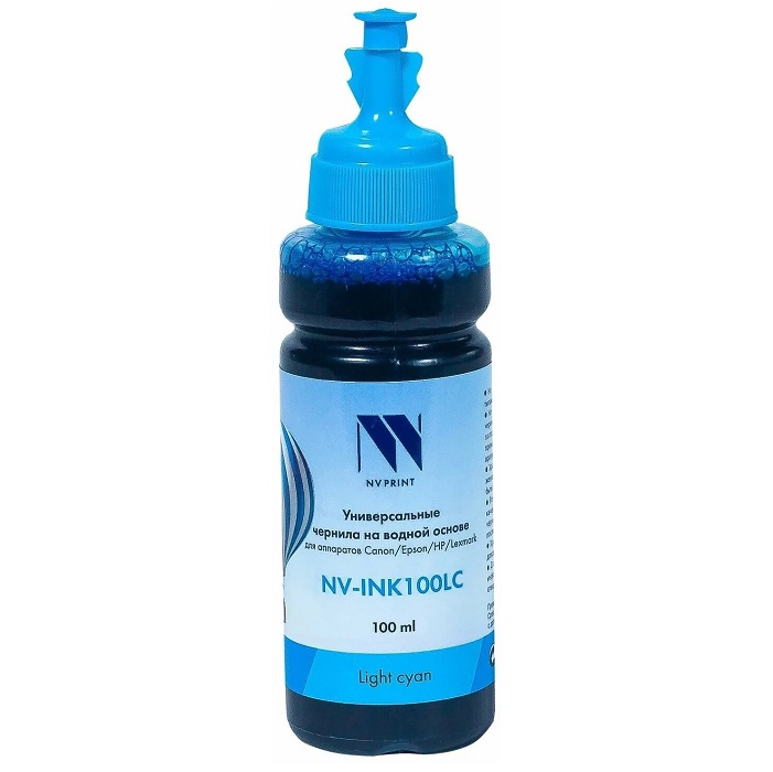 Чернила NVPrint NV-INK100U для Сanon/Epson/НР/Lexmark Light Cyan100мл