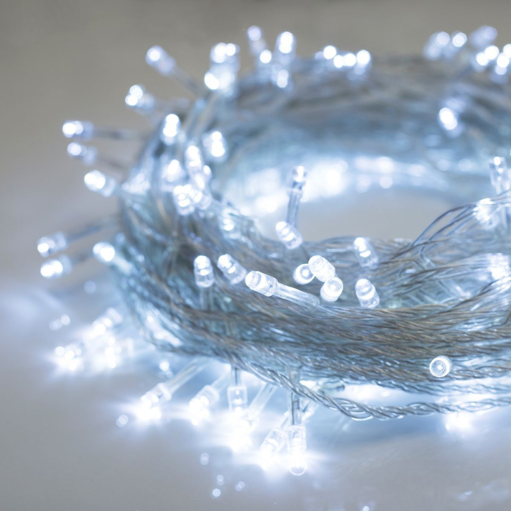 Гирлянда "Нить" 20 м , IP20, 200 LED, свечение белое, 8 режимов