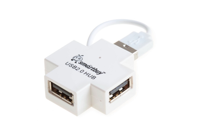 USB-Хаб SMARTBUY (SBHA-6900-W) белый, 4 порта