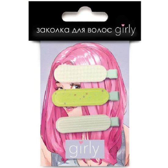 Заколка для волос GIRLY "Green Nude", green