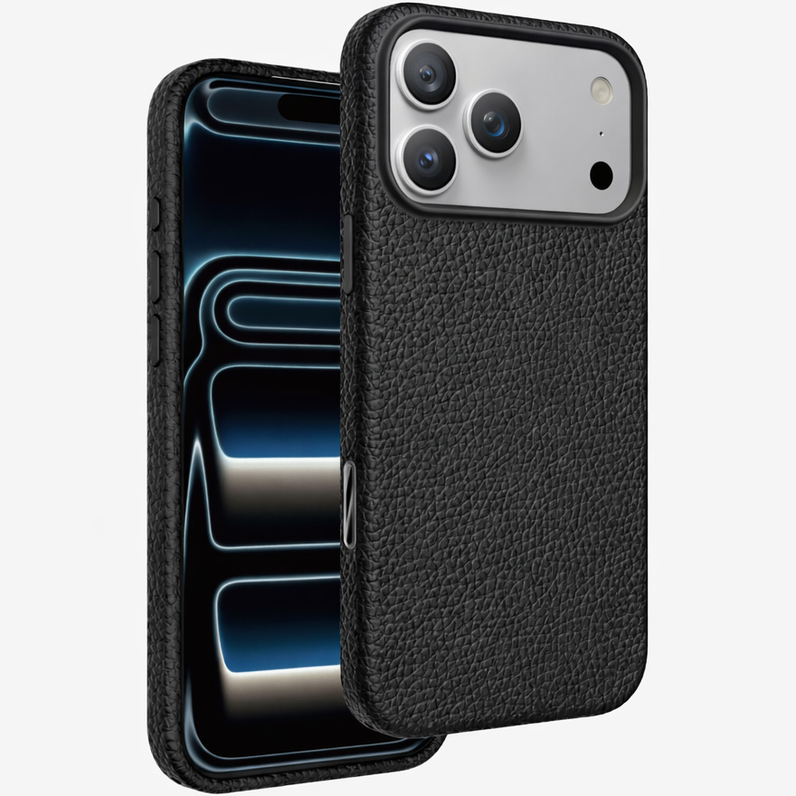 Задняя накладка KEEPHONE LYCUCCI MagSafe Silicone Leather Case для iPhone 17 Pro Max, Black