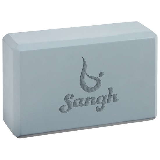 Блок для йоги Sangh, 23×15×8 см, серый