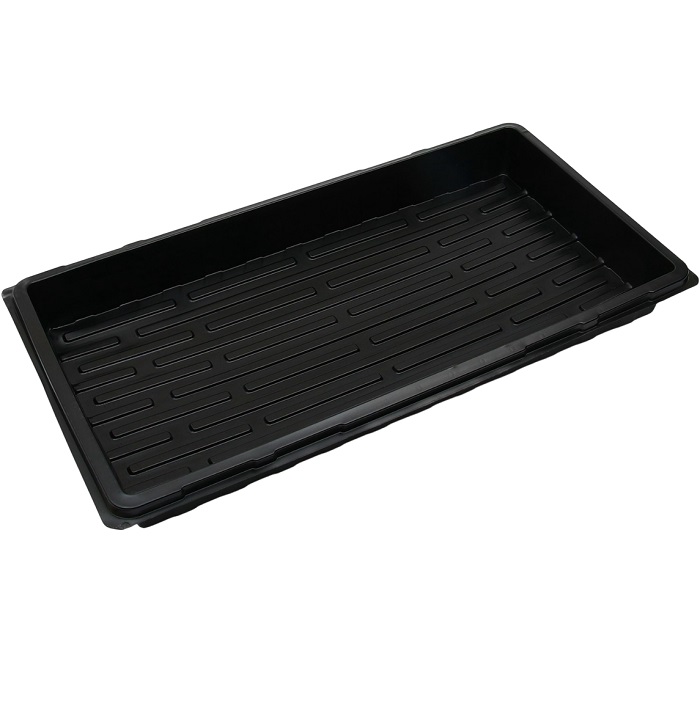 Поддон для рассады, 55 × 30 × 5,6 см, пластик, чёрный, Greengo