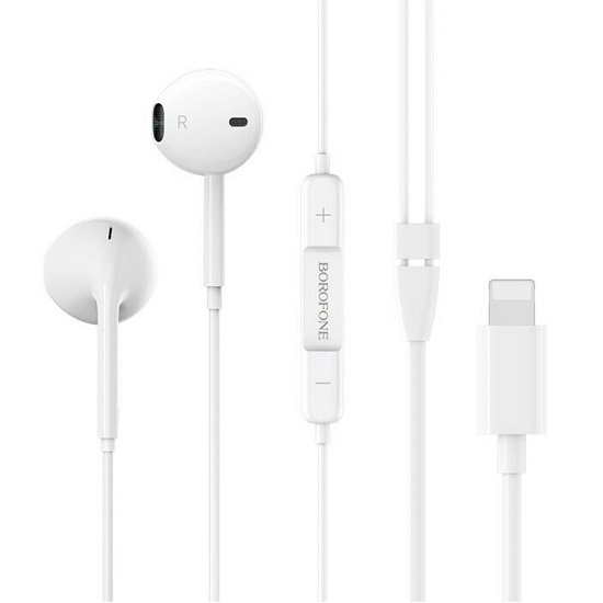 Наушники BOROFONE BM32, Plus Original, Lightning, белый