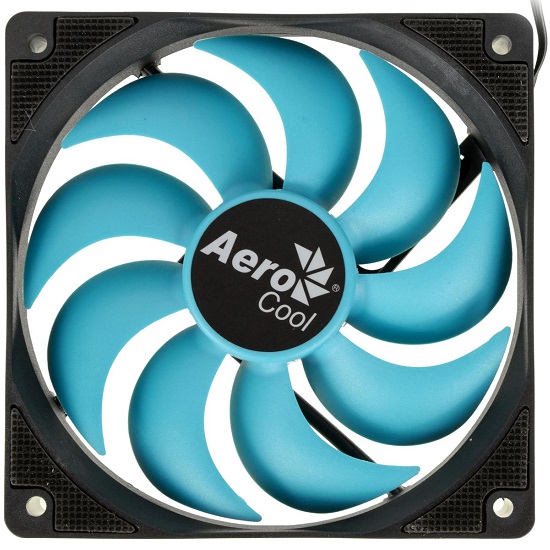Вентилятор AEROCOOL Motion 12 Plus, 120x120x25мм, 1200 об/мин, Molex 4-pin + 3-pin, 29.8 CFM, 22.1 дБА, съемная крыльчатка, гидравлический подшипник