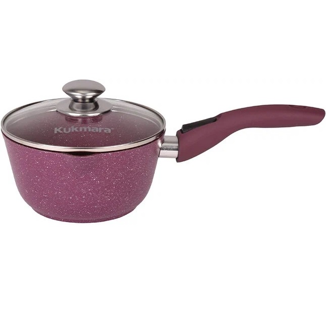 Ковш 1,5л KUKMARA линия "Trendy style"(ФИОЛЕТОВЫЙ) с носиком, со съемной руч., стекл. кр., к0156tsm