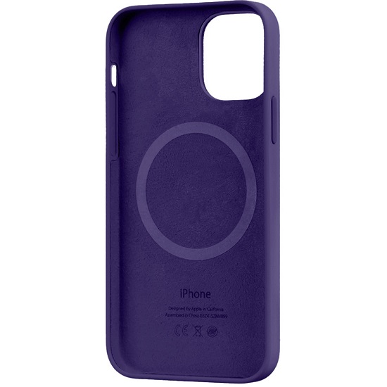 Задняя накладка Silicone Casе для iPhone 12 Pro Max Amethyst (MagSafe + анимация NFC) c LOGO
