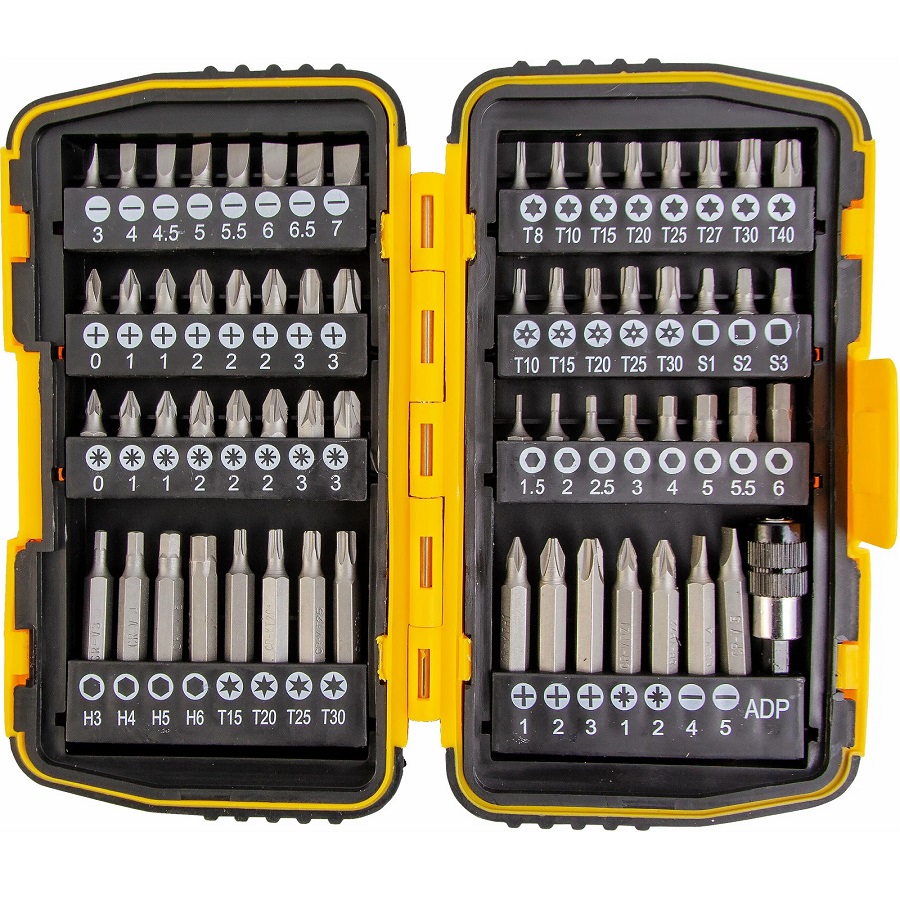 Набор бит ULTIMA 123011, магнитный адаптер,CrV,в плат.боксе,64шт