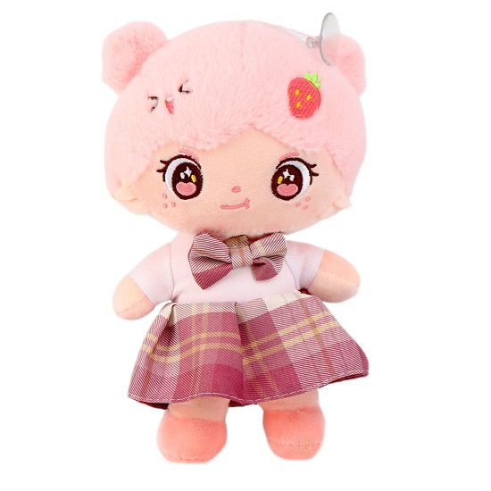Мягкая игрушка "Куколка" с клубничкой, 25 см, цвет розовый   10092583